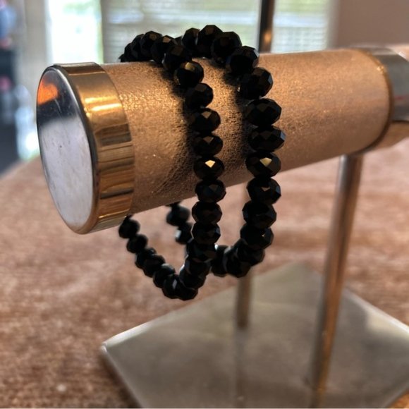 Set of Black Bracelets Stretchy 2 included - Picture 3 of 8